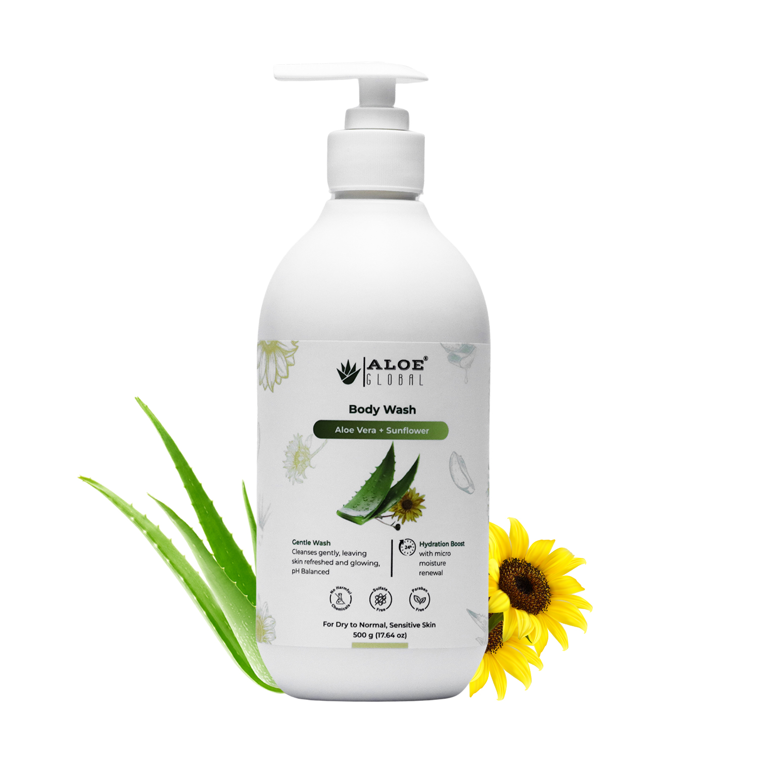 Aloe Vera Sunflower Body Wash